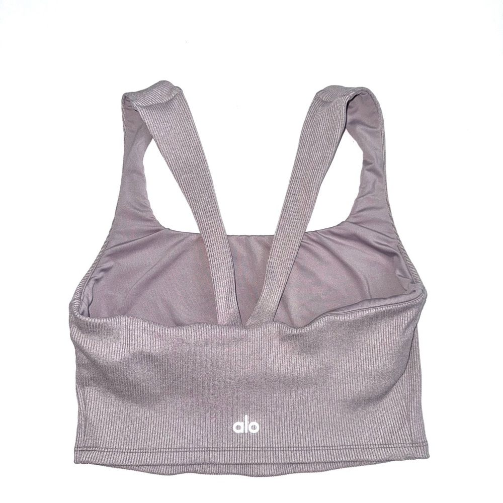 ALO Yoga Lilac Ribbed Cropped Tank - Picture 2 of 3